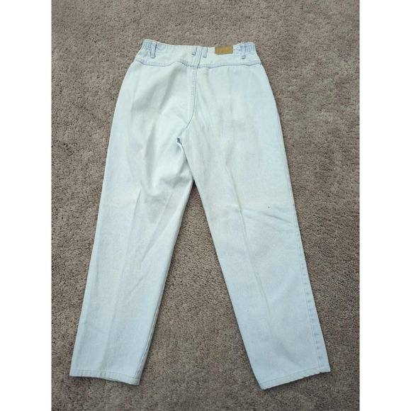 Lee Mom Jeans Womens 10 Light Blue Elastic Waist High Rise Tapered Classic - Picture 5 of 8